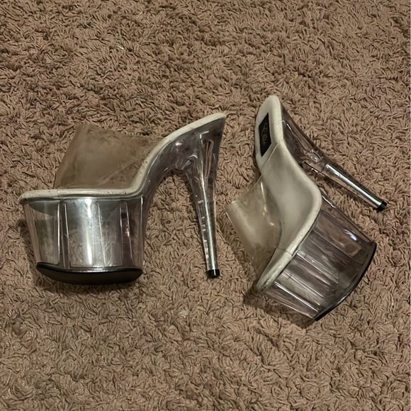 Stylish Clear Platform Heels - Picture 8 of 8